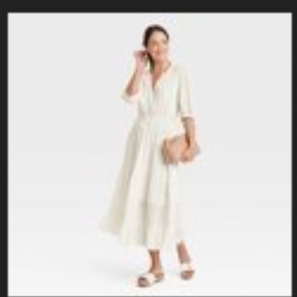 NWT ivory eyelet dress. Knox Rose Small